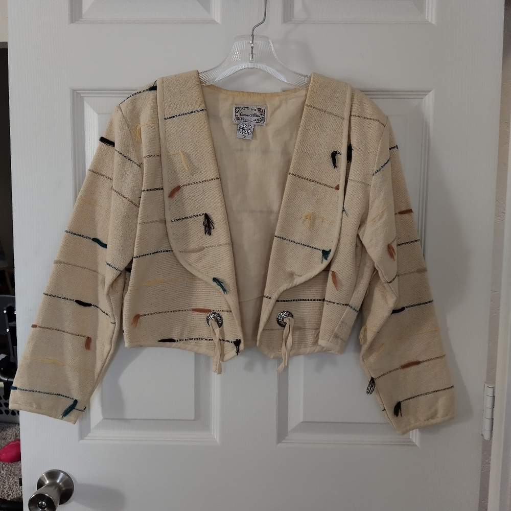 1980s Carrie Allen southwestern style blazer